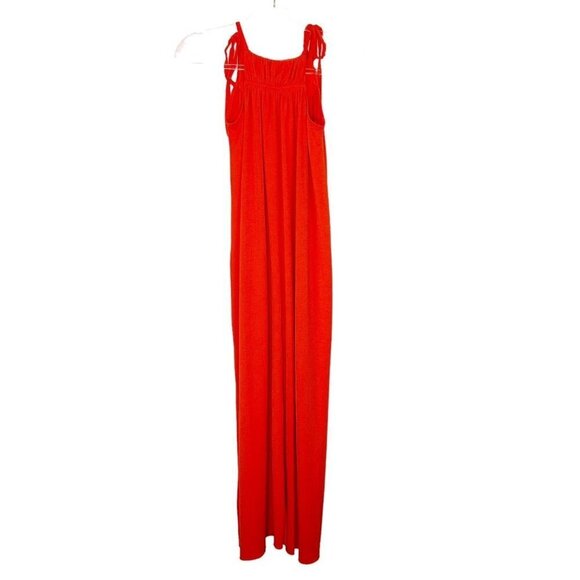 Zara Orange Maxi Dress Womens Size Small Sleeveless - Picture 2 of 9